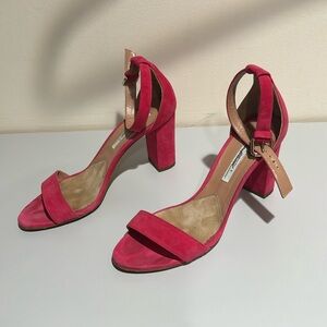 Brian atwood sandals 2 inches. Pink color suede.